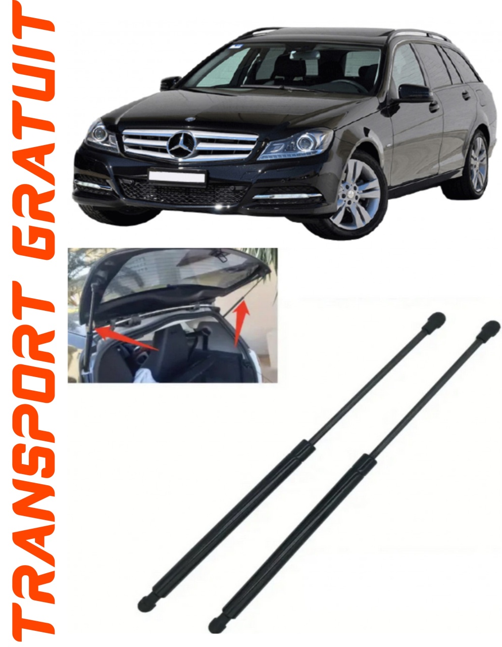 Set 2 amortizoare Haion portbagaj pentru masina Mercedes-benz C-Class