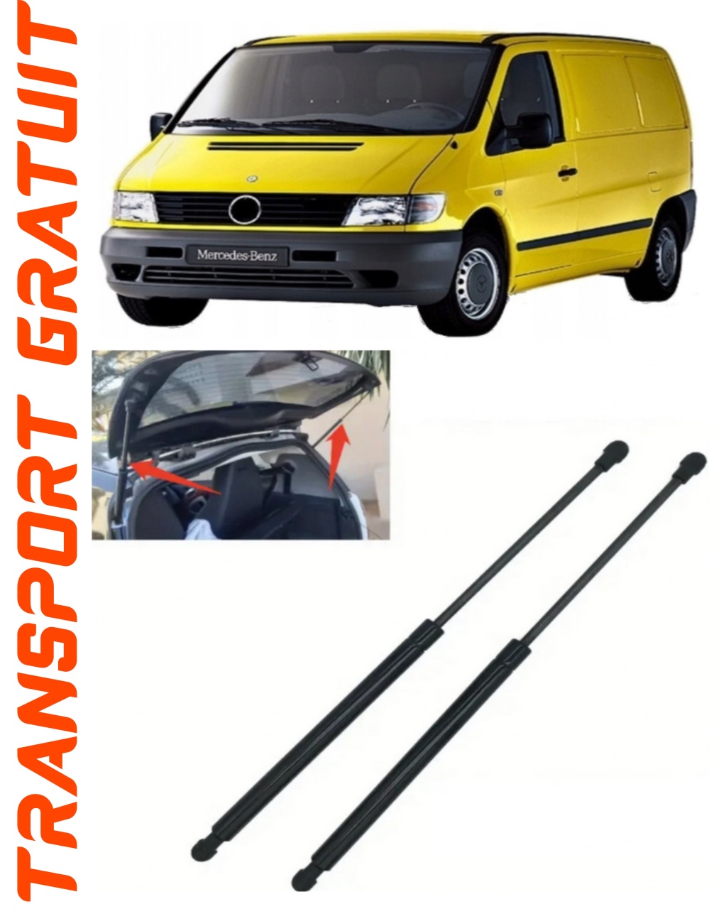 Set 2 amortizoare Haion portbagaj pentru masina Mercedes-benz Vito