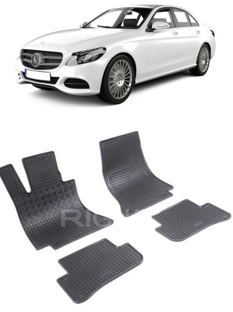 Set 4 covorase Mercedes C-Klasse 2014-2021, din cauciuc 100%, compatibile cu autoturismul MERCEDES C-Klasse