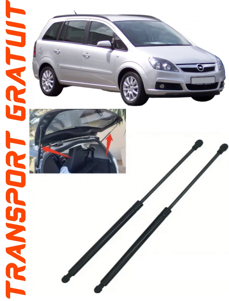 Set 2 amortizoare Haion portbagaj pentru masina Opel Zafira