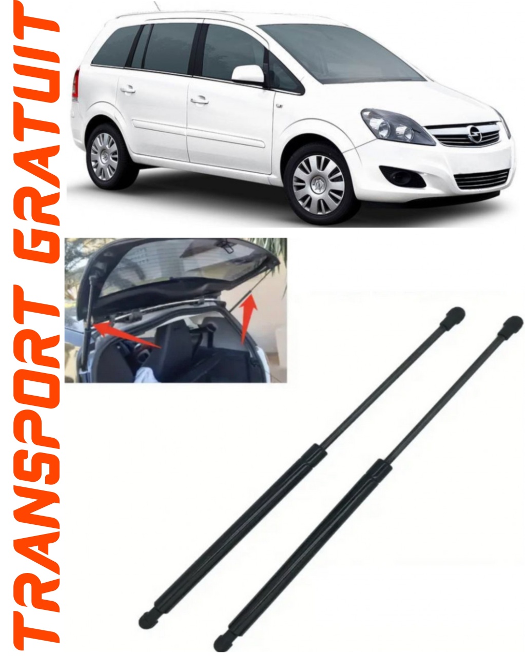 Set 2 amortizoare Haion portbagaj pentru masina Opel Zafira