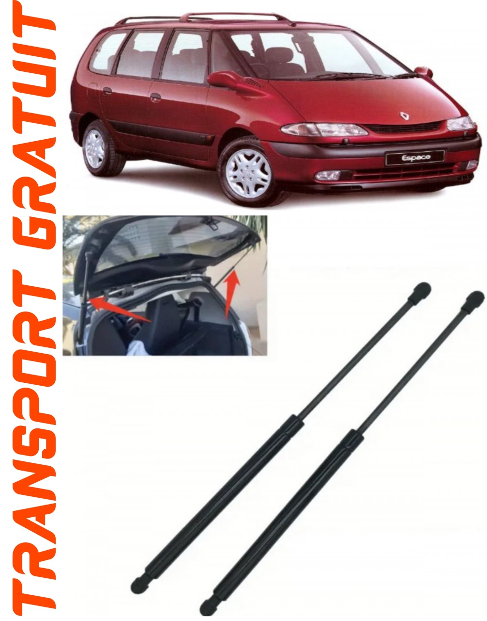 Set 2 amortizoare Haion portbagaj pentru masina Renault Espace III