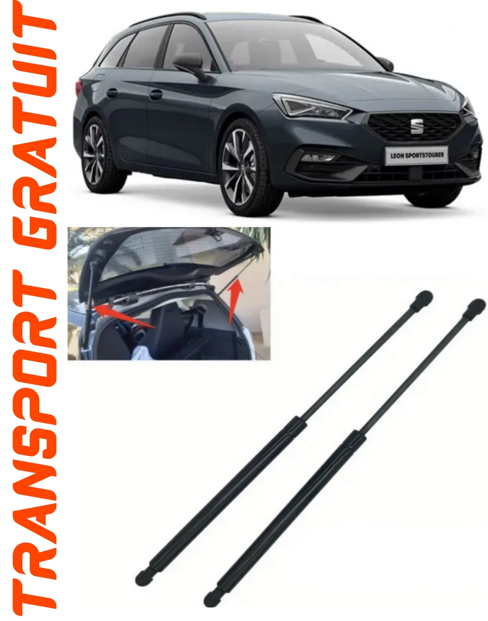 Set 2 amortizoare Haion portbagaj pentru masina Seat Leon ST