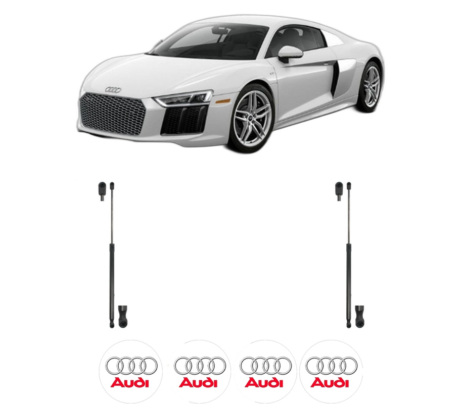 Set amortizoare portbagaj haion pentru AUDI R8 Spyder (4S9, 4SR) din 2016-2021, 2 bucati, KROSNO, 4 stickere auto AUDI