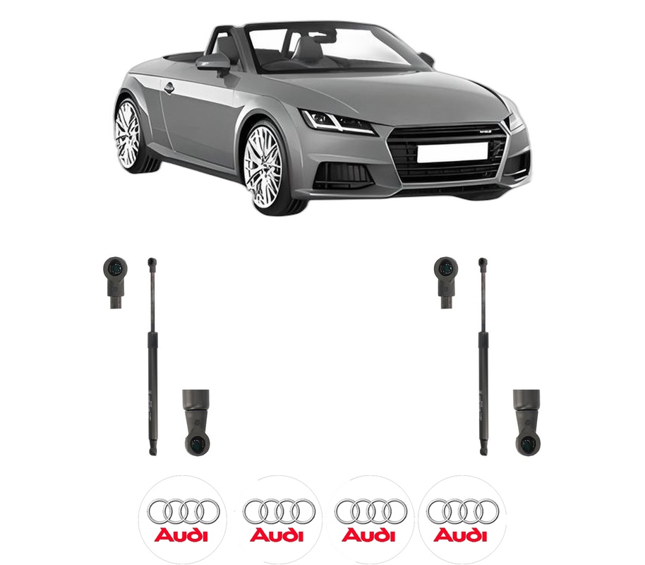 Set amortizoare portbagaj haion pentru AUDI TT Roadster (FV9, FVR) din 2014-2020, 2 bucati, KROSNO, 4 stickere auto AUDI