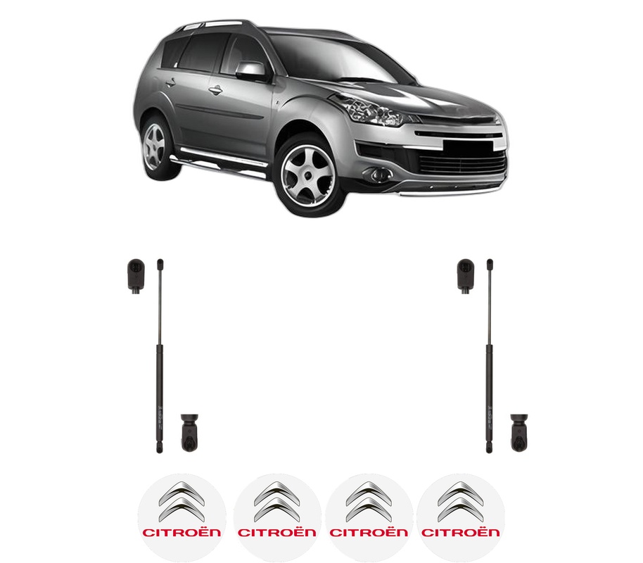 Set amortizoare portbagaj haion pentru CITROEN C-CROSSER (VU_, VV_) din 2007-2012, 2 bucati, KROSNO, 4 stickere auto CITROEN