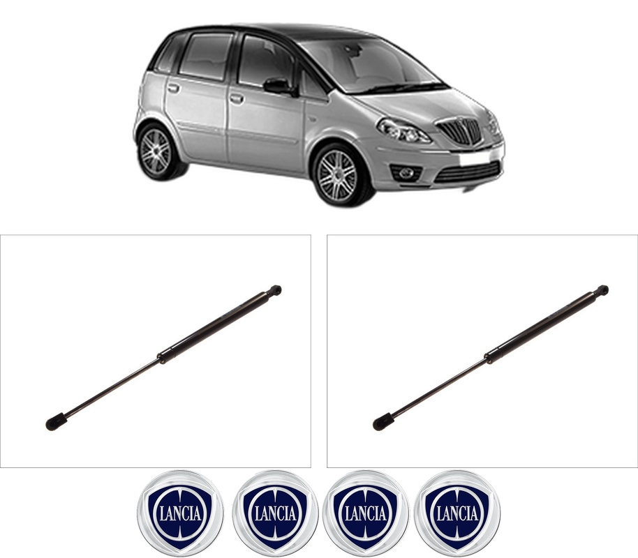 Set amortizoare portbagaj haion pentru LANCIA MUSA (350_) din 2004-2012, 2 bucati, KROSNO, 4 stickere auto LANCIA