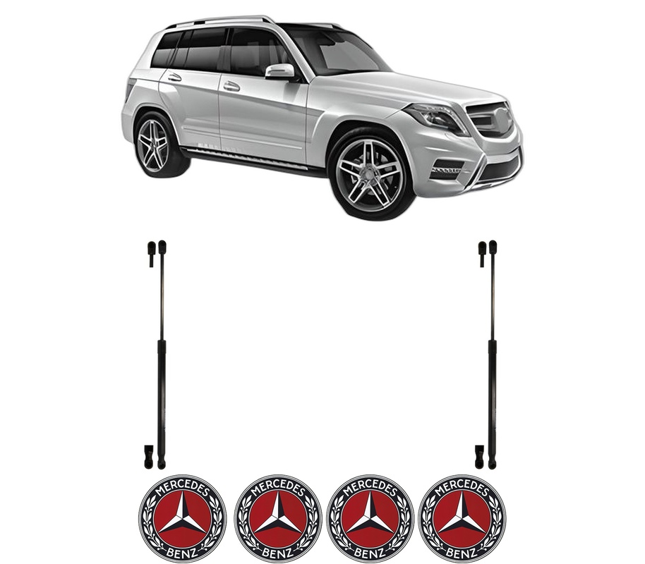 Set amortizoare portbagaj haion pentru MERCEDES-BENZ GLK-CLASS (X204) din 2008-2015, 2 bucati, KROSNO, 4 stickere auto MERCEDES-BENZ