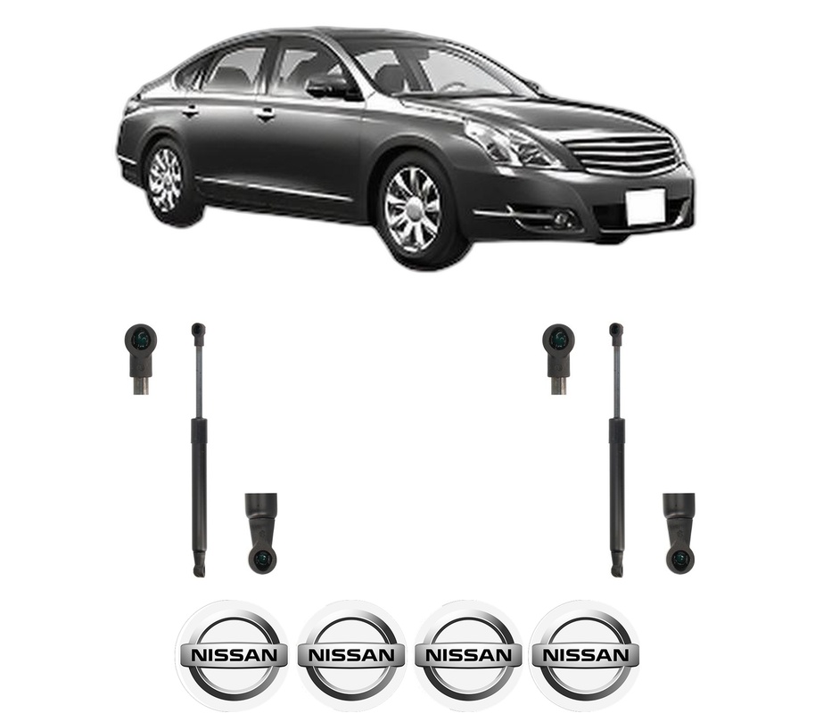Set amortizoare portbagaj haion pentru NISSAN TEANA II (J32) din 2008-2013, 2 bucati, KROSNO, 4 stickere auto NISSAN