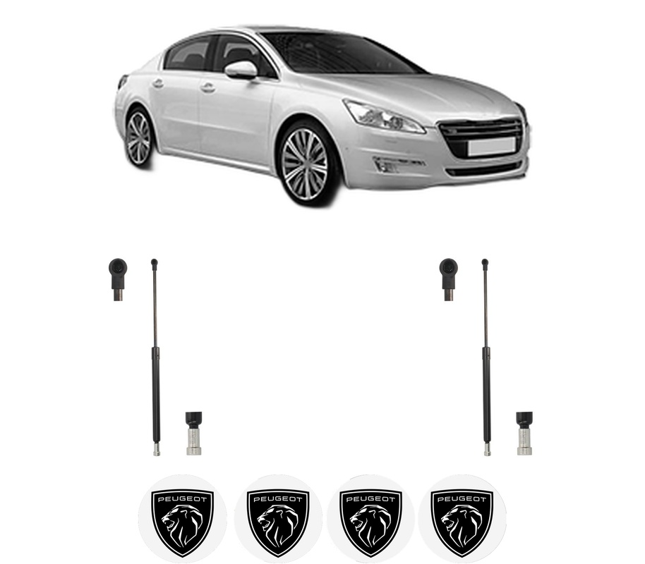 Set amortizoare portbagaj haion pentru PEUGEOT 508 I (8D_) din 2010-2018, 2 bucati, KROSNO, 4 stickere auto PEUGEOT