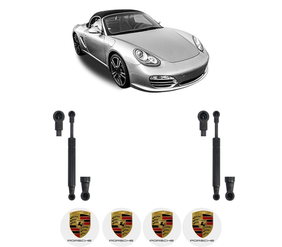 Set amortizoare portbagaj haion pentru PORSCHE BOXSTER Spyder (987) din 2007-2011, 2 bucati, KROSNO, 4 stickere auto PORSCHE