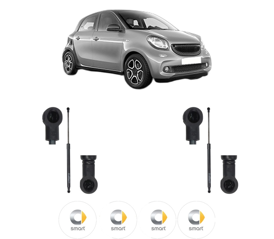 Set amortizoare portbagaj haion pentru SMART FORFOUR Hatchback (453) din 2014-2017, 2 bucati, KROSNO, 4 stickere auto SMART