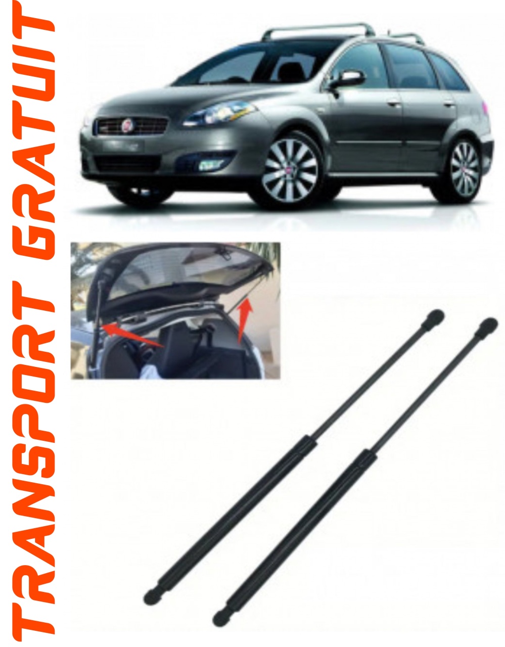 Set 2 amortizoare Haion portbagaj pentru masina Fiat Croma