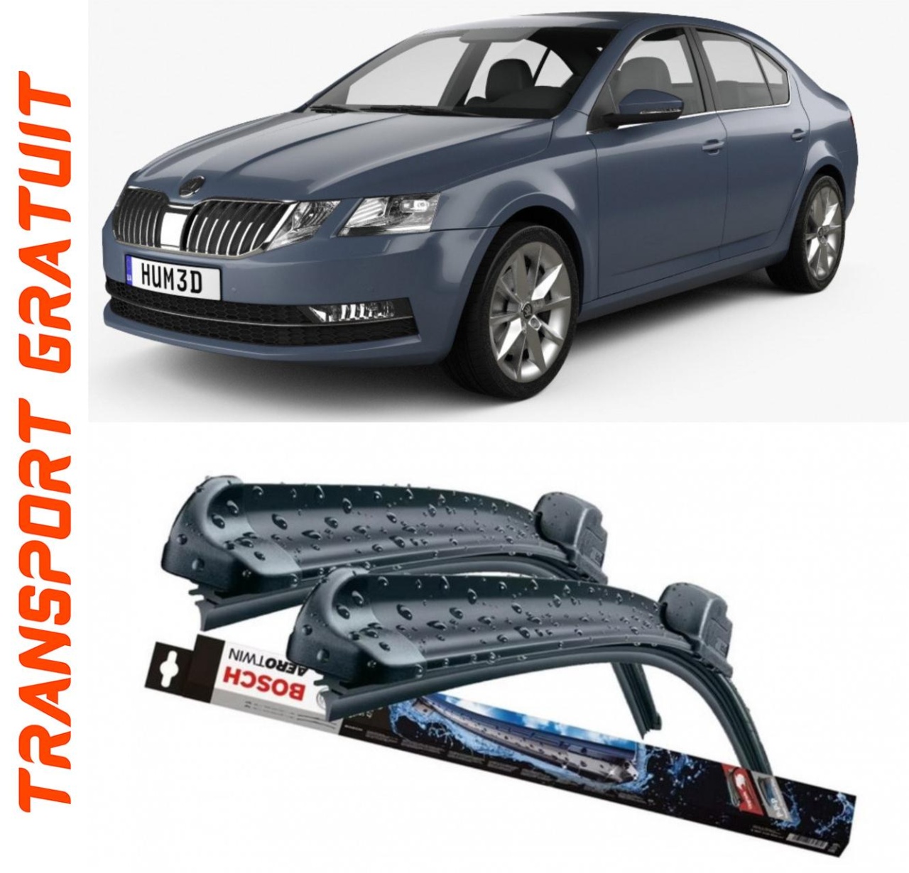 Stergatoare auto dedicat cu masina SKODA Octavia