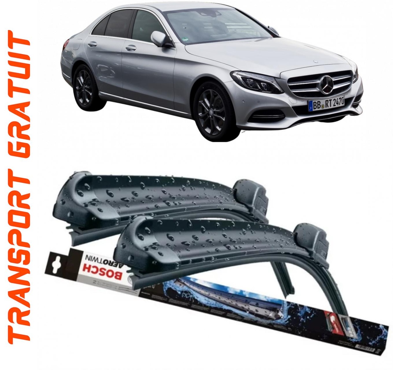 Stergatoare auto dedicat cu masina Mercedes C