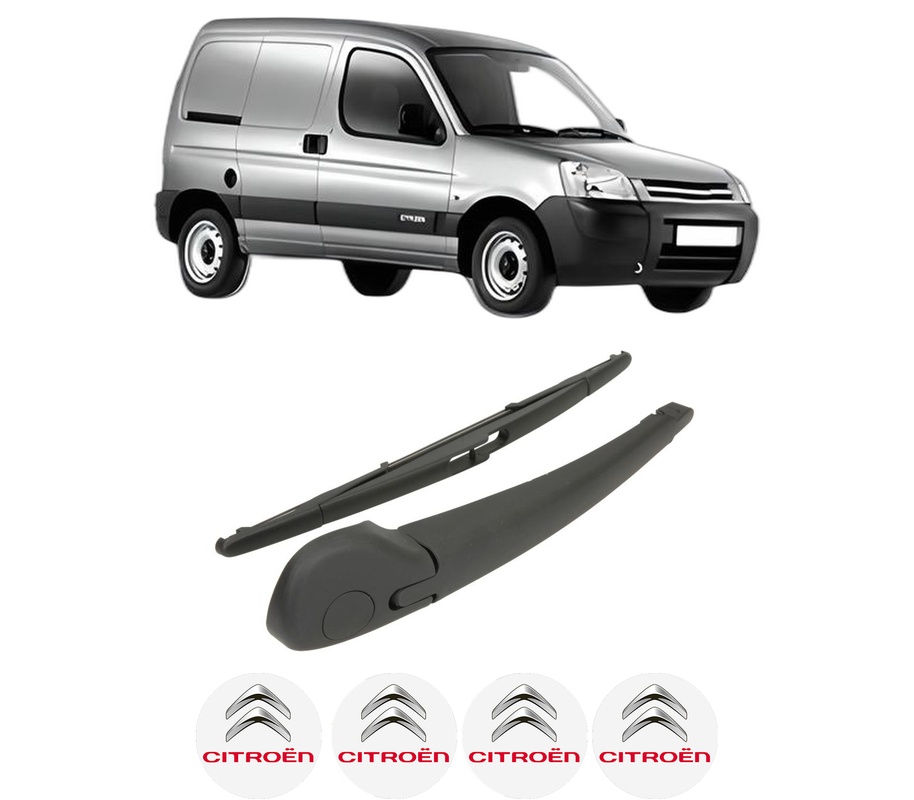 Set brat stergator spate cu lamela pentru CITROEN BERLINGO / BERLINGO FIRST Box Body/MPV (M_) din 1996-2011, pentru spate, din cauciuc siliconat rezistent, Cri-Flo, 4 stickere auto CITROEN