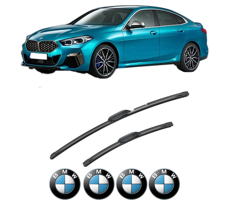 Set stergatoare auto BMW Seria 2 Gran Coupe (F44) din 2019-2021, pentru parbriz auto, 2 bucati, Bosch 0, din cauciuc siliconat rezistent, 4 Stickere Auto BMW Seria