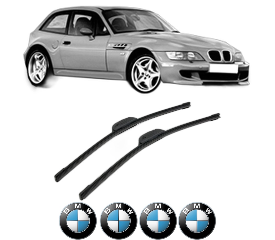 Set stergatoare auto BMW Seria Z3 Coupe (E36) din 1998-2003, pentru parbriz auto, 2 bucati, Bosch Aerotwin Retrofit, din cauciuc siliconat rezistent, 4 Stickere Auto BMW Seria
