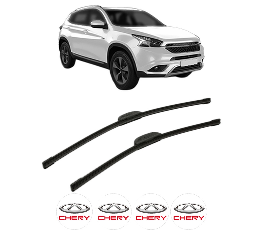 Set stergatoare auto CHERY TIGGO 7 din 2016, pentru parbriz auto, 2 bucati, Bosch Aerotwin Retrofit, din cauciuc siliconat rezistent, 4 Stickere Auto CHERY