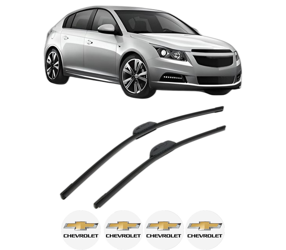 Set stergatoare auto CHEVROLET CRUZE Hatchback (J305) din 2011-2015, pentru parbriz auto, 2 bucati, Bosch Aerotwin Retrofit, din cauciuc siliconat rezistent, 4 Stickere Auto CHEVROLET