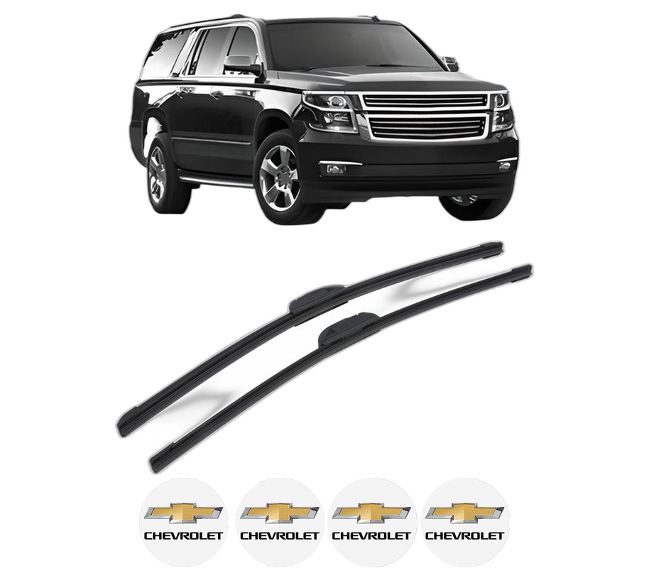 Set stergatoare auto CHEVROLET SUBURBAN 1500 SUV din 2009-2014, pentru parbriz auto, 2 bucati, Bosch Aerotwin Retrofit, din cauciuc siliconat rezistent, 4 Stickere Auto CHEVROLET
