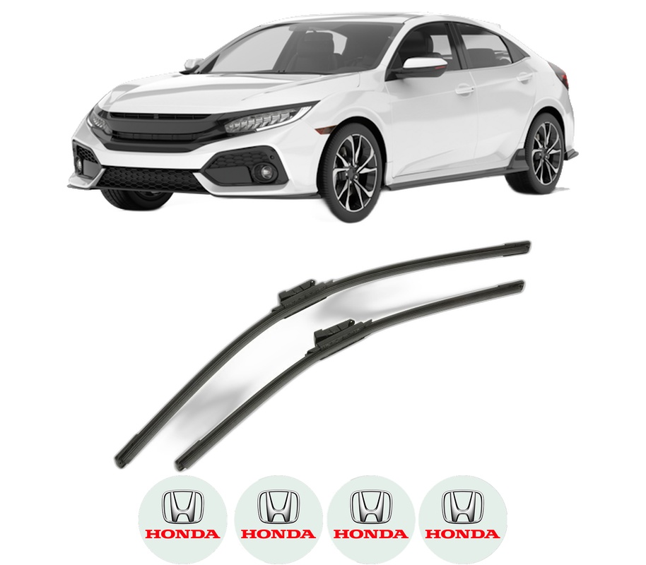 Set stergatoare auto HONDA CIVIC XI Saloon (FE) din 2021, pentru parbriz auto, 2 bucati, Bosch Aerotwin, din cauciuc siliconat rezistent, 4 Stickere Auto HONDA