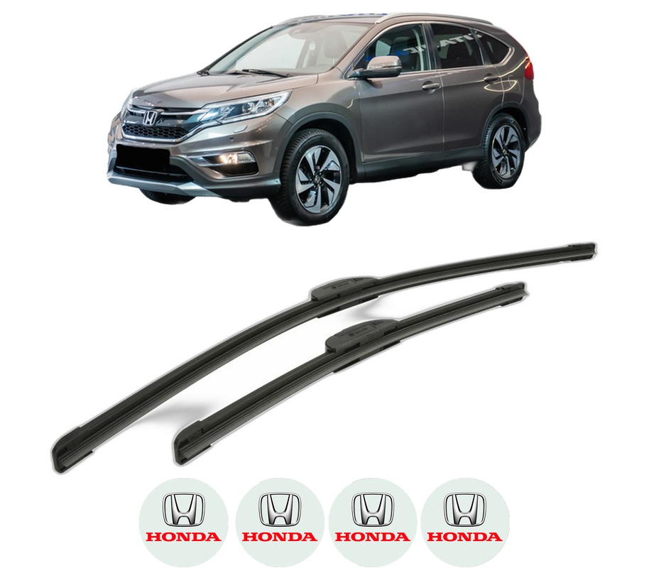 Set stergatoare auto HONDA CR-V V (RW_, RT_) din 2016-2023, pentru parbriz auto, 2 bucati, Bosch Aerotwin Retrofit, din cauciuc siliconat rezistent, 4 Stickere Auto HONDA