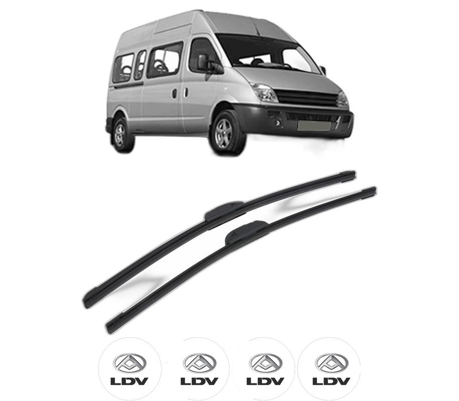 Set stergatoare auto LDV MAXUS Bus din 2005-2009, pentru parbriz auto, 2 bucati, Bosch Aerotwin Retrofit, din cauciuc siliconat rezistent, 4 Stickere Auto LDV