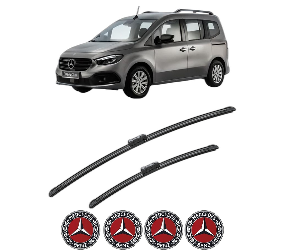 Set stergatoare auto MERCEDES-BENZ CITAN Box Body/MPV (W420) din 2021-2022, pentru parbriz auto, 2 bucati, Bosch Aerotwin, din cauciuc siliconat rezistent, 4 Stickere Auto MERCEDES-BENZ