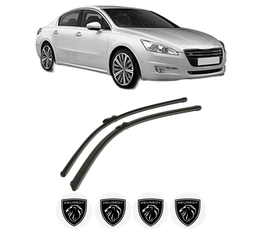 Set stergatoare auto PEUGEOT 508 I (8D_) din 2010-2018, pentru parbriz auto, 2 bucati, Bosch Aerotwin, din cauciuc siliconat rezistent, 4 Stickere Auto PEUGEOT