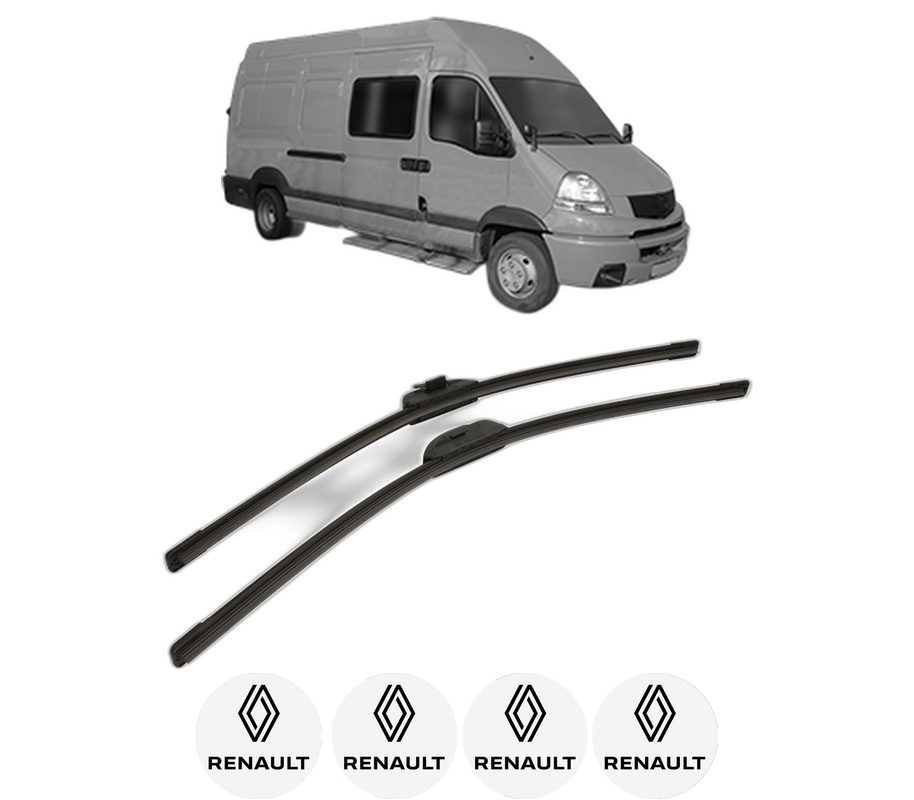 Set stergatoare auto RENAULT MASCOTT Van (FH_) din 1999-2004, pentru parbriz auto, 2 bucati, Bosch Aerotwin Retro Truck, din cauciuc siliconat rezistent, 4 Stickere Auto RENAULT