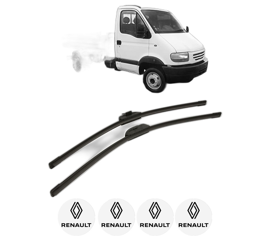 Set stergatoare auto RENAULT TRUCKS MASCOTT Platform/Chassis din 1999-2013, pentru parbriz auto, 2 bucati, Bosch Aerotwin Retro Truck, din cauciuc siliconat rezistent, 4 Stickere Auto RENAULT TRUCKS