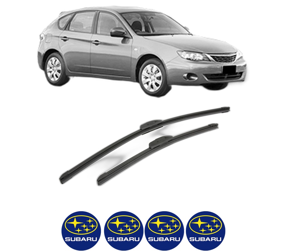 Set stergatoare auto SUBARU IMPREZA Hatchback (GR, GH, G3) din 2007-2013, pentru parbriz auto, 2 bucati, Bosch Aerotwin Retrofit, din cauciuc siliconat rezistent, 4 Stickere Auto SUBARU