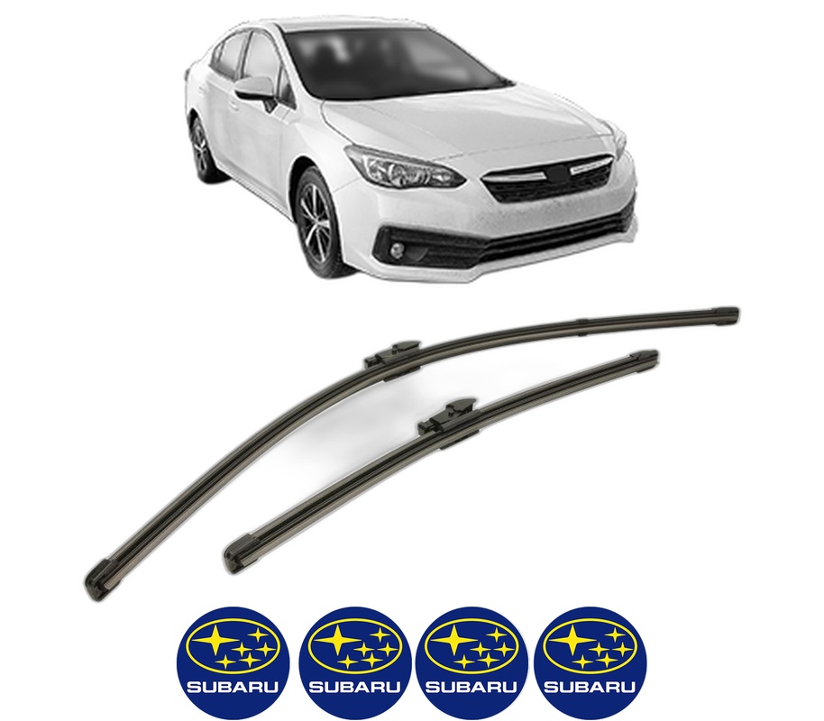 Set stergatoare auto SUBARU IMPREZA Hatchback (GT_) din 2016-2017, pentru parbriz auto, 2 bucati, Valeo Silencio Xtrm, din cauciuc siliconat rezistent, 4 Stickere Auto SUBARU