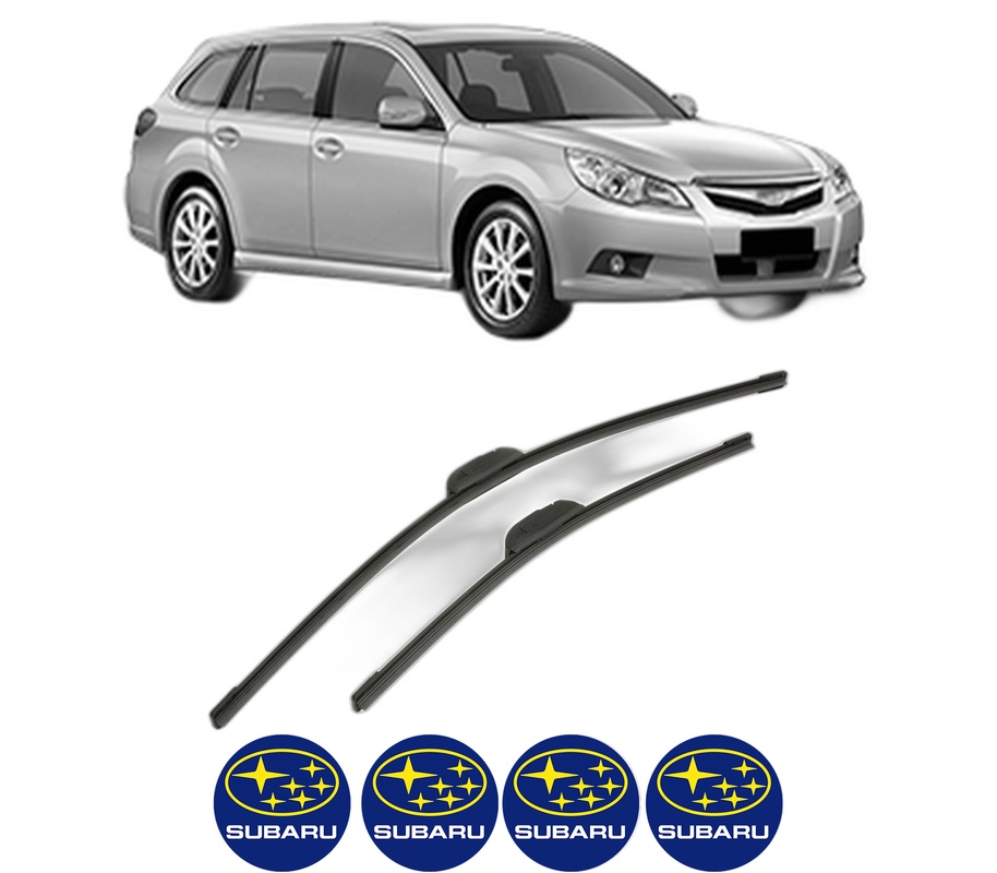 Set stergatoare auto SUBARU LEGACY V Estate (BR) din 2009-2014, pentru parbriz auto, 2 bucati, Bosch Aerotwin Retrofit, din cauciuc siliconat rezistent, 4 Stickere Auto SUBARU