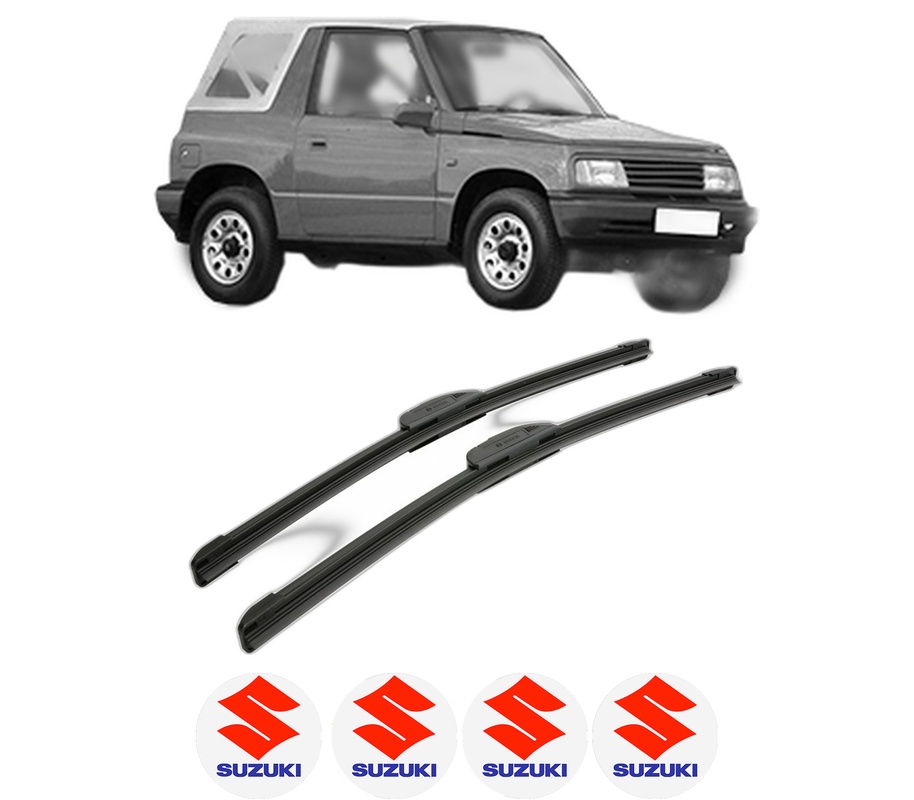 Set stergatoare auto SUZUKI VITARA Cabrio (ET) din 2002, pentru parbriz auto, 2 bucati, Bosch Aerotwin Retrofit, din cauciuc siliconat rezistent, 4 Stickere Auto SUZUKI