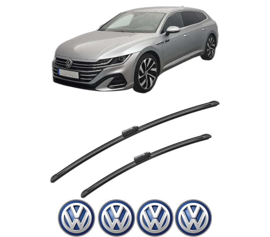 Set stergatoare auto Volkswagen ARTEON SHOOTING BRAKE (3H9) din 2020-2024, pentru parbriz auto, 2 bucati, Bosch Aerotwin, din cauciuc siliconat rezistent, 4 Stickere Auto Volkswagen