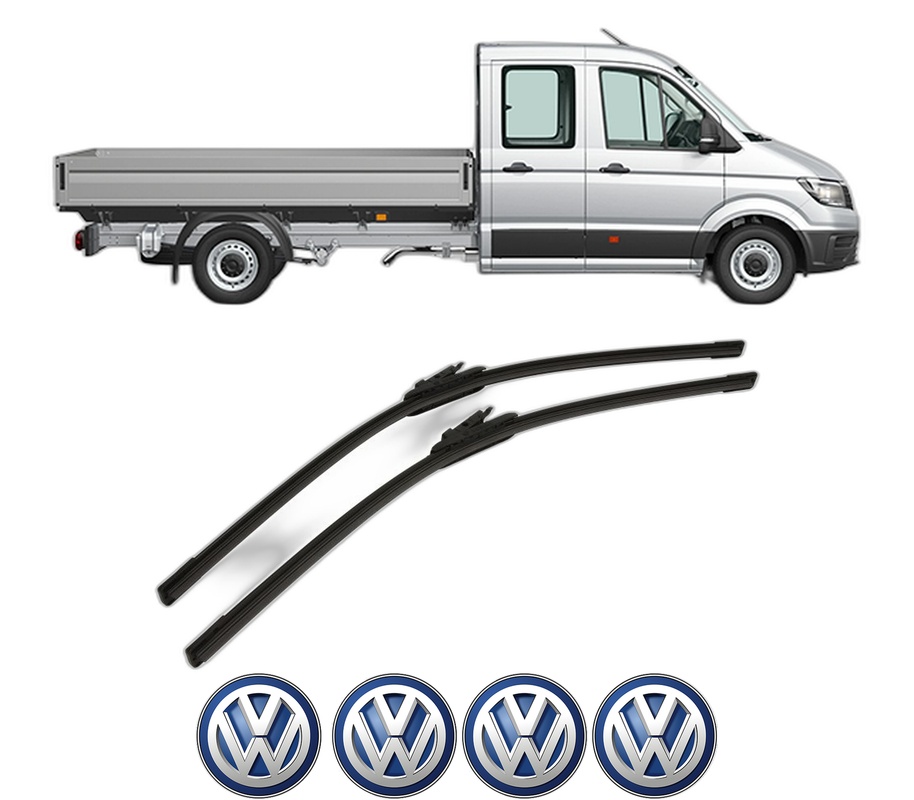 Set stergatoare auto Volkswagen CRAFTER 30-50 Platform/Chassis (2F_) din 2006-2016, pentru parbriz auto, 2 bucati, Bosch Aerotwin, din cauciuc siliconat rezistent, 4 Stickere Auto Volkswagen