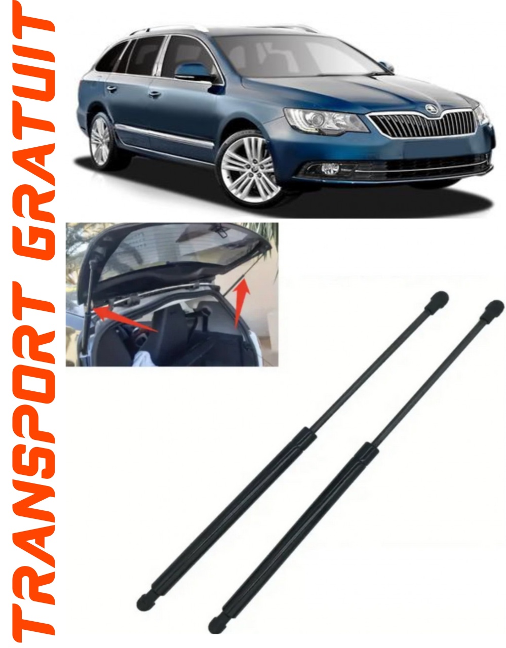 Set 2 amortizoare Haion portbagaj pentru masina SKODA Superb III