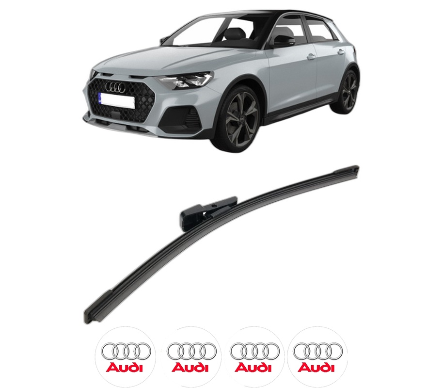 Stergator lamela spate AUDI A1 Allstreet (GBH) din 2022, pentru luneta auto, Bosch Aerotwin, din cauciuc siliconat rezistent, 4 Stickere Auto AUDI