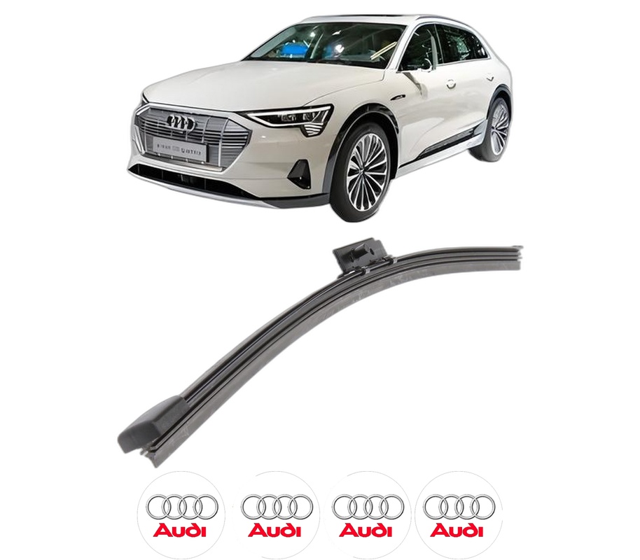 Stergator lamela spate AUDI E-TRON (GEN) din 2018, pentru luneta auto, Bosch Aerotwin, din cauciuc siliconat rezistent, 4 Stickere Auto AUDI