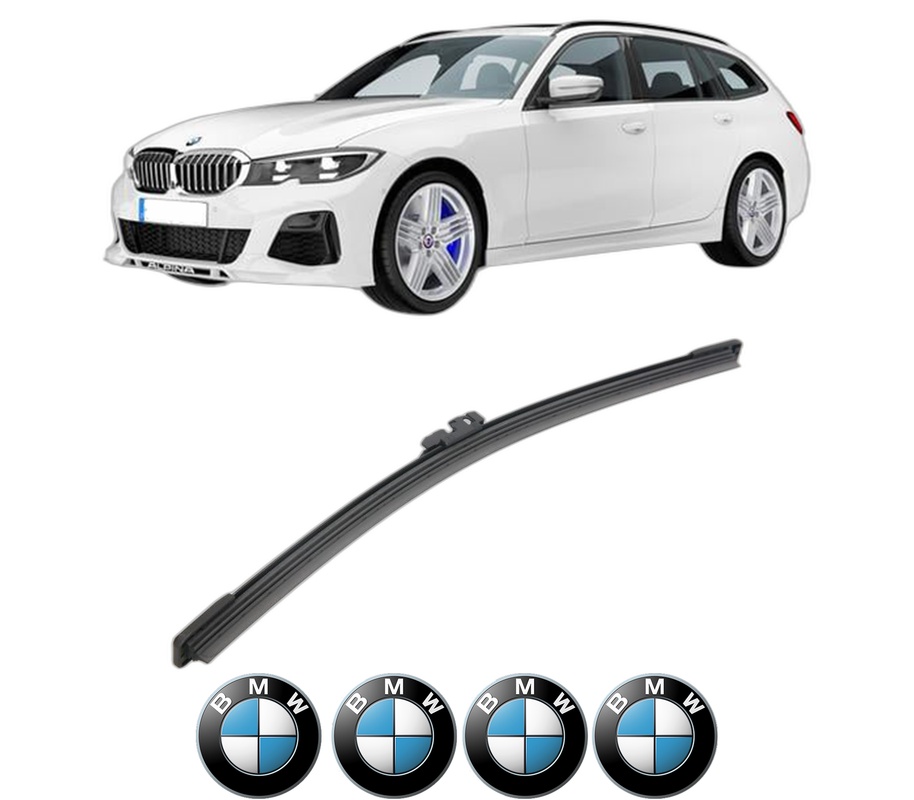 Stergator lamela spate BMW Seria 3 Touring (G21, G81) din 2019 - 2024, pentru luneta auto, Bosch Aerotwin, din cauciuc siliconat rezistent, 4 Stickere Auto BMW