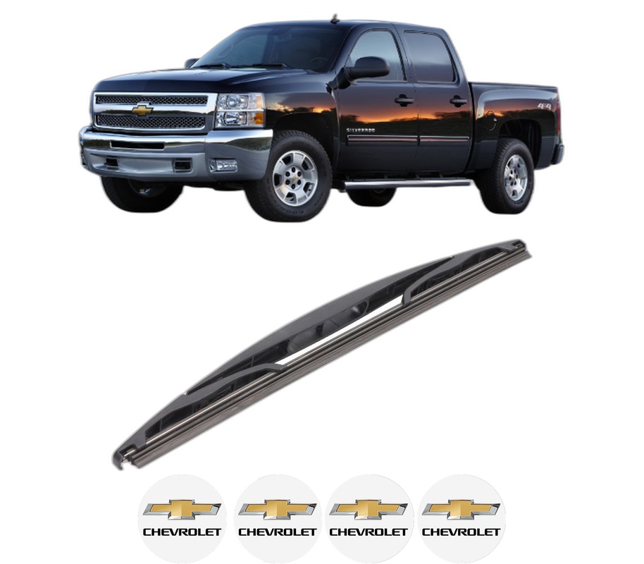 Stergator lamela spate CHEVROLET SILVERADO 2500 HD Crew Cab Pickup din 2008 - 2013, pentru luneta auto, Bosch Twin, din cauciuc siliconat rezistent, 4 Stickere Auto CHEVROLET