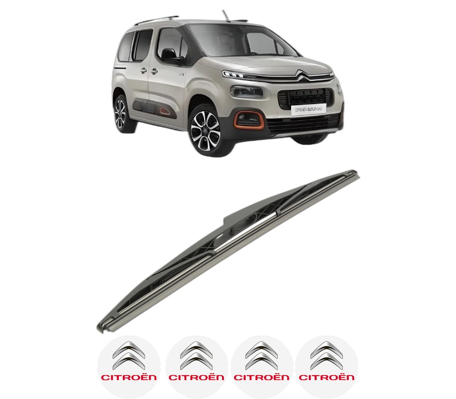 Stergator lamela spate CITROEN BERLINGO (ER_, EC_) din 2018, pentru luneta auto, Bosch Twin, din cauciuc siliconat rezistent, 4 Stickere Auto CITROEN