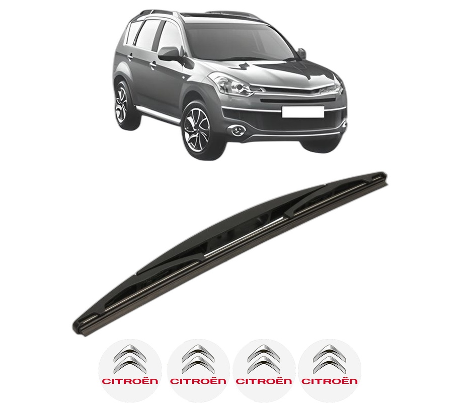 Stergator lamela spate CITROEN C-CROSSER ENTERPRISE (VU_, VV_) din 2009, pentru luneta auto, Bosch Twin, din cauciuc siliconat rezistent, 4 Stickere Auto CITROEN