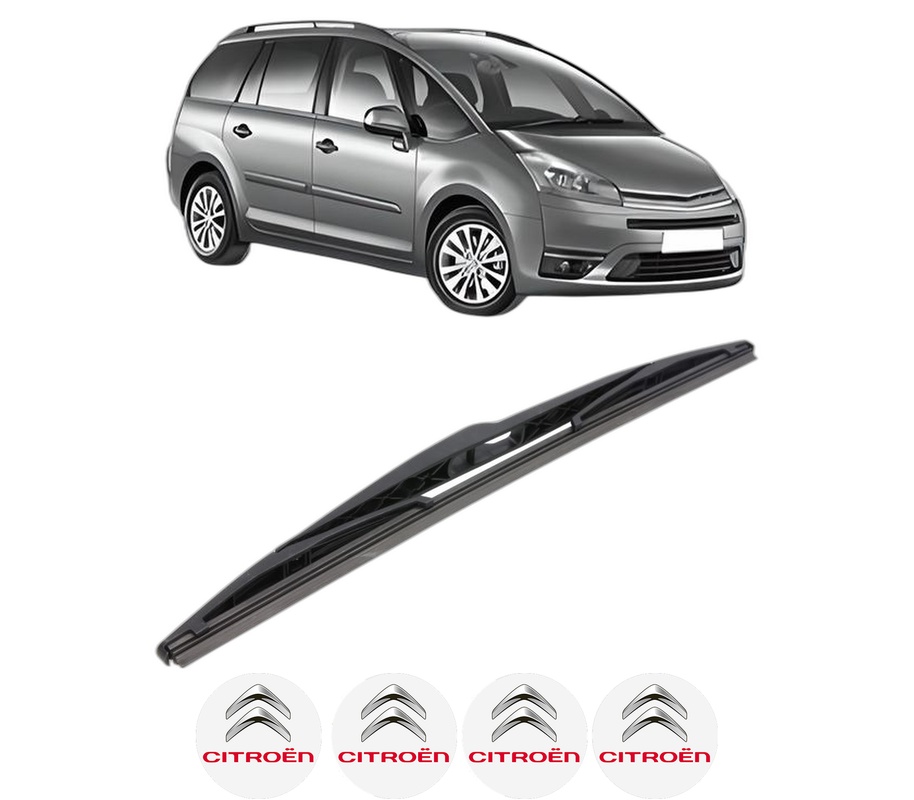 Stergator lamela spate CITROEN C4 GRAND PICASSO I (UA_) din 2006 - 2013, pentru luneta auto, Bosch Twin, din cauciuc siliconat rezistent, 4 Stickere Auto CITROEN