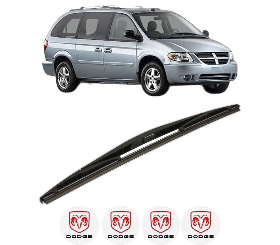 Stergator lamela spate DODGE GRAND CARAVAN din 2007 - 2010, pentru luneta auto, Bosch Twin, din cauciuc siliconat rezistent, 4 Stickere Auto DODGE