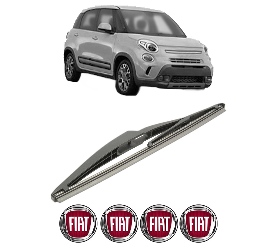 Stergator lamela spate FIAT 500L (351_, 352_) din 2012 - 2018, pentru luneta auto, Bosch Twin, din cauciuc siliconat rezistent, 4 Stickere Auto FIAT