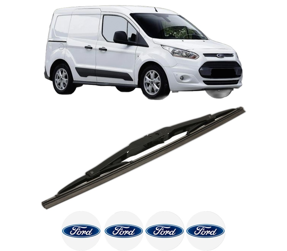 Stergator lamela spate FORD TRANSIT CONNECT MPV din 2013, pentru luneta auto, Bosch Twin, din cauciuc siliconat rezistent, 4 Stickere Auto FORD