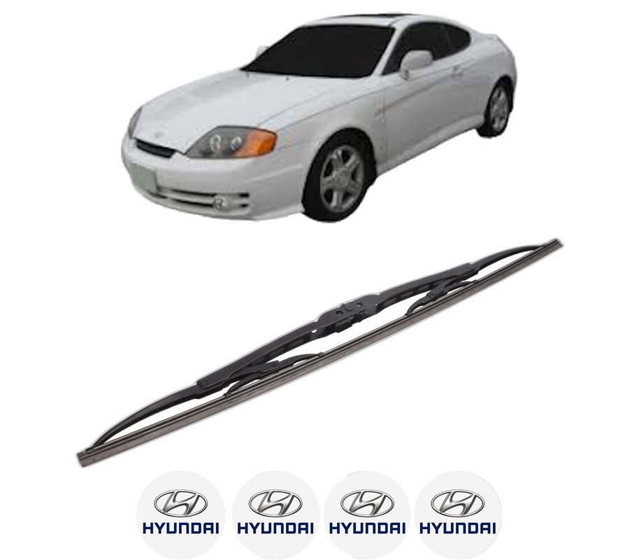 Stergator lamela spate HYUNDAI COUPE II (GK) din 2001 - 2009, pentru luneta auto, Bosch Twin, din cauciuc siliconat rezistent, 4 Stickere Auto HYUNDAI